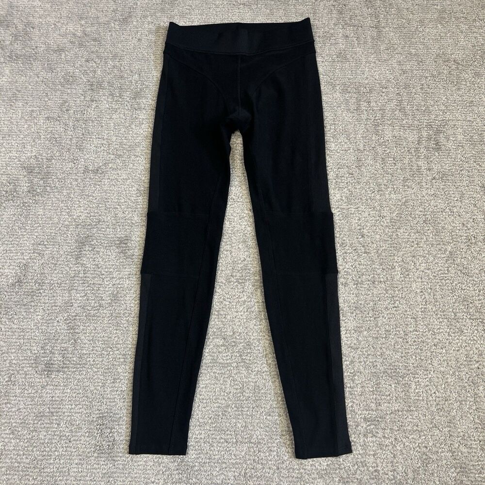 Alo Alosoft High Waist Head Start Yoga Leggings Womens Medium Black Ribbed